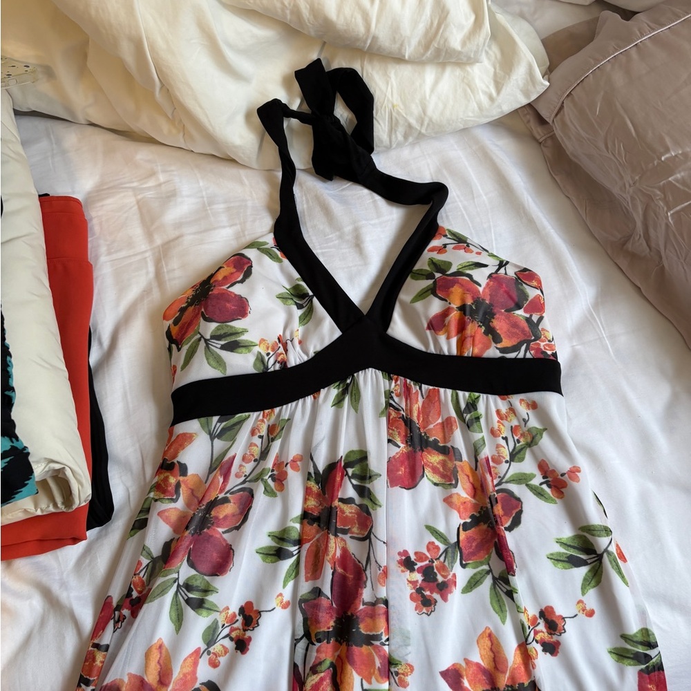 Vintage floral halter dress